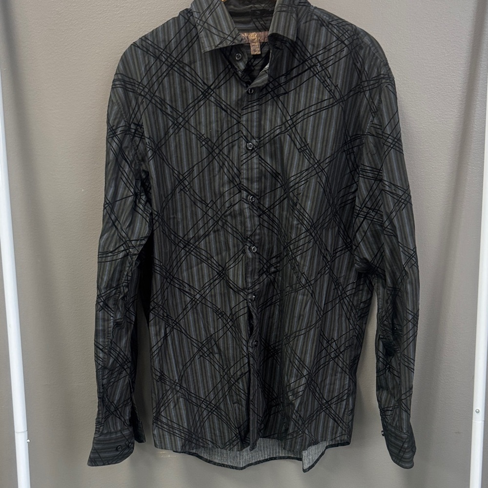 Men's Black Striped Shirt